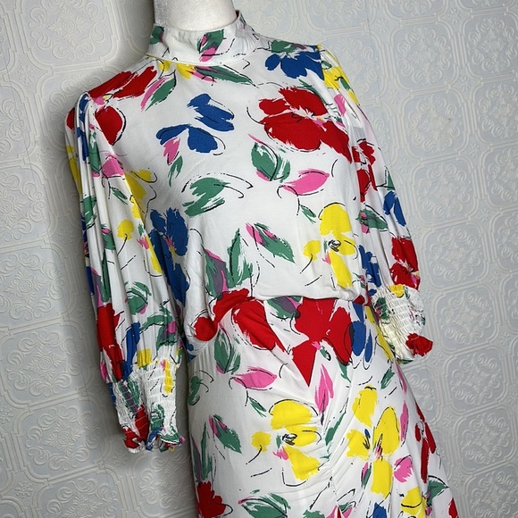 RIXO | for Target Mockneck Ruffle Smock Floral Dress - Picture 2 of 16